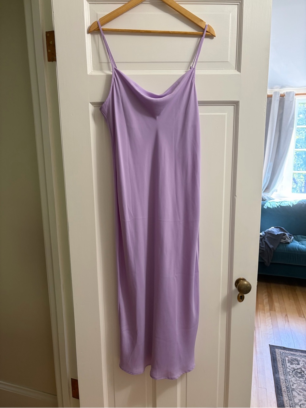 Banana Republic Lavender Slip Dress with Cowl Neck - Picture 2 of 6